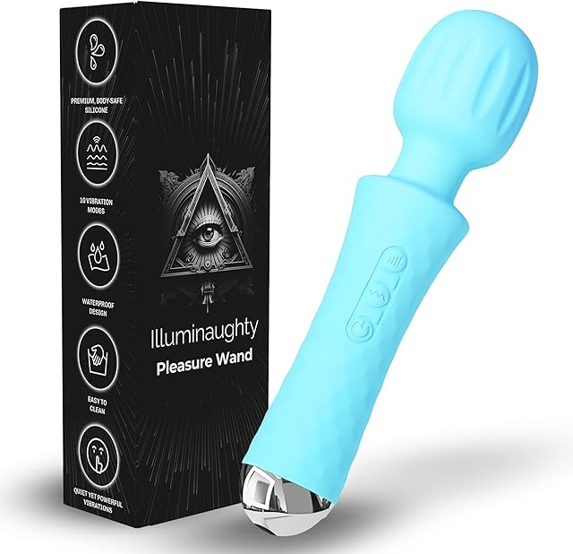 Vibrator Wand - Sexual Pleasure Tools for Women, Adult Toy, G Spot Vibrator, Clit Stimulator, Mini Vibrators, Dildo Massager with 20 Patterns & 9 Speeds, Portable Stick Massager (Blue)