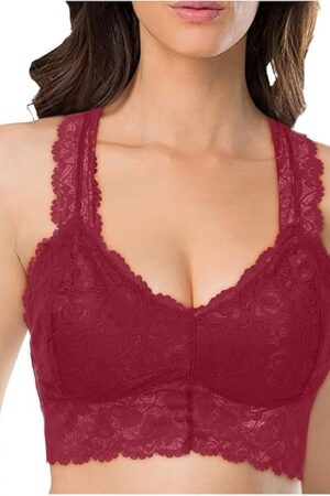 Women's Plus Size Lingerie Lace Beauty Back Wrap Sexy V Neck Coastless Push Up Bra Without Underwire 36c Bra Pack