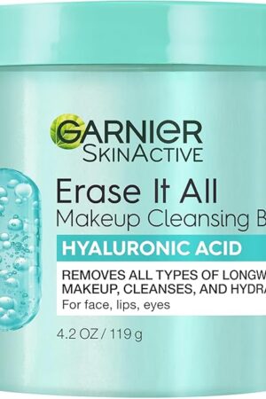 Garnier Erase It All Makeup Cleansing Balm with Hyaluronic Acid, Replumping Facial Cleanser and Makeup Remover, 42 Oz