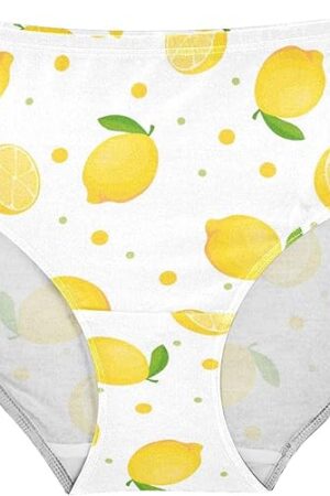 Women's Chic Floral Pattern Girls Underwear Soft Breathable High Waist Brief Stretchy Bikini Panties
