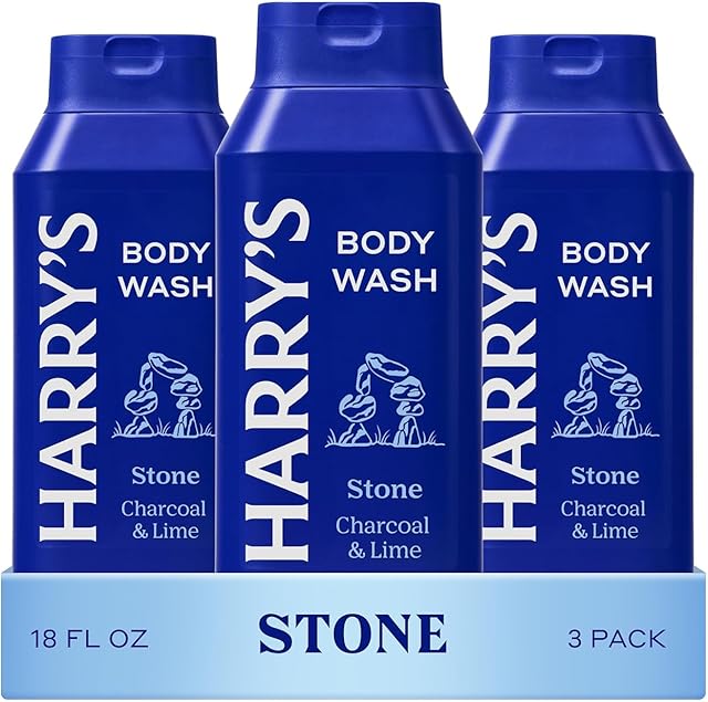 Harry's Men's Body Wash - Stone - (3 Pack) 18 fl oz - Shower Gel for Men - No Parabens, Sulfates, or Dyes