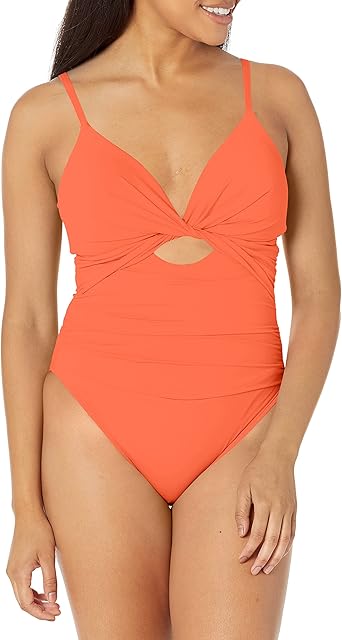 Women's Island Goddess Twist Keyhole One Piece Swimsuit