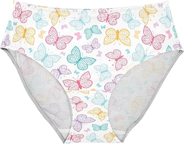 Women's Chic Sexy Girls Animals Flowers Underwear Soft Breathable High Waist Brief Stretchy Bikini Panties