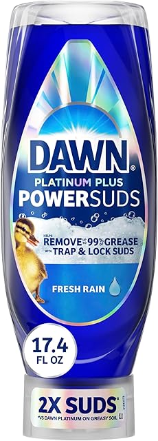 Dawn Platinum Plus PowerSuds Liquid Dish Soap, 174 oz EZ-Squeeze Bottle
