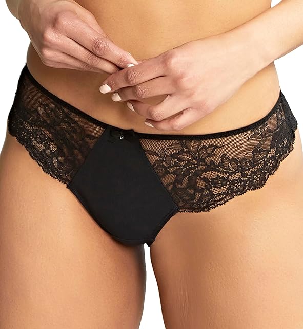 Women's Ana Lace Thong | Flattering Lace Thong, Satin Bow Detail, Feminine Fit, Sexy Lingerie Essential