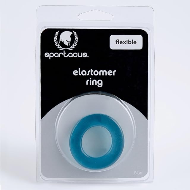Elastomer Relaxed Fit Cock Ring - Blue