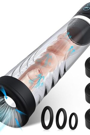 Electric Penis Vacuum Pump-Adult Male Toy Enlargement Extend Pump with 3 Automatic Suction Modes,Enhanced Penis Stimulation Automatic Male Masturbator Penis Pumps Male Sex Toys for Men Erections