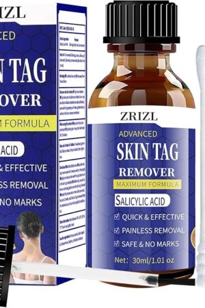Fast-acting Skin Tag Remover kit for Body and Neck - Natural, Mild Salicylic Acid Formula, Use a brush applicator removes skin tags precisely and painlessly and quickly.Safe for Sensitive Skin.30ml.