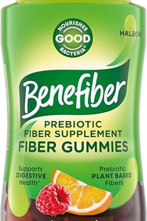 Benefiber Prebiotic Fiber Supplement Gummies for Digestive Health, Assorted Fruit Flavor - 81 Count