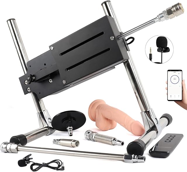 Fredorch Premium Sex Machine with Vac-u-Lock System, Intellgent Remote & APP & Voice Controlled with 5 Attachments Dildo/Extension Rod/Suction Cup/Spring for Women