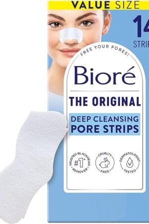 Bior? Original Blackhead Remover Strips, Deep Cleansing Nose Strips With Instant Pore Unclogging, Features C-Bond Technology, Oil-Free, Non-Comedogenic Use, 14 Count