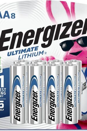 Energizer Ultimate Lithium AA Batteries (8 Pack), 15V Lithium Double A Batteries