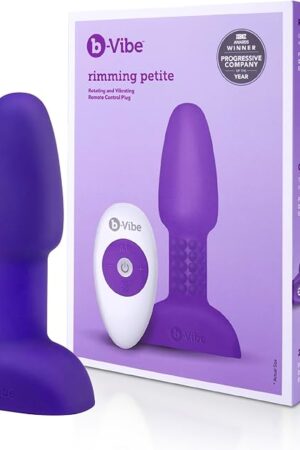b-Vibe Petite Rimming Remote Control Anal Plug Adult Toys, Adult Sex Toys Anal Plug for Couples, Anal Training, and Sexual Stimulation Device for Butt Plug, Purple