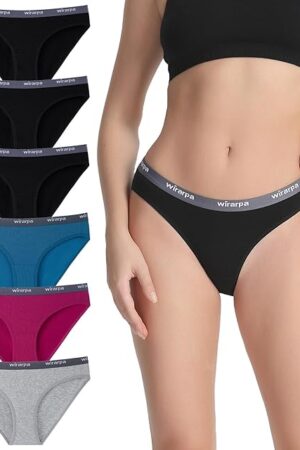Women's Bikini Panties No Panty Line Sexy Cotton Underwear 4/6 Pack