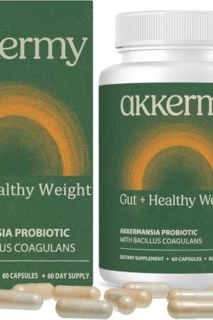 Akkermansia Probiotic for Appetite & Craving Control | Increases GLP-1 & Boosts Healthy Weight | 60 Day Supply | Made in USA | Bacillus Coagulans, B2, D3 & Chromium | SIBO Friendly, Vegan, Gluten Free