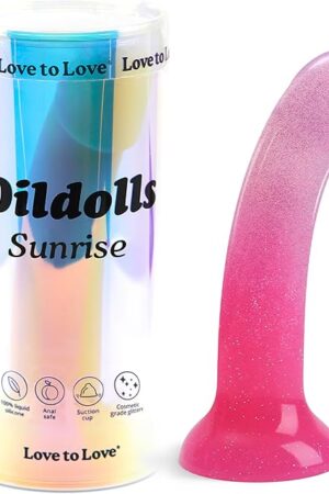 Dildolls Sunrise - Flexible Dildo with Curved Style - Ultra Soft Silicone Dildo for Women Adult Sex - Smooth Penis Female Sex Toy - Women Sex Toys