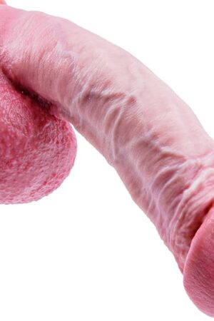 9.3 Inch Soft Silicone Realistic Thick Dildo with Big Balls, Large Huge Lifelike Prostate Anal Gay Dildo with Suction Cup, Wide Glans G-Spot Big Dildos Shower Adult Sex Toy for Women Men Lesbians