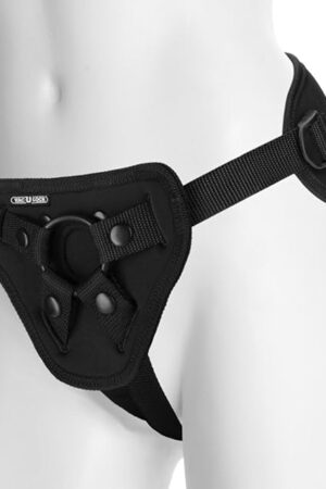 Doc Johnson Vac-U-Lock - Supreme Harness with Vibrating Plug and Wireless Remote - Compatible with All Vac-U-Lock Dildos - Accommodates Up-to 69" Waist - Black