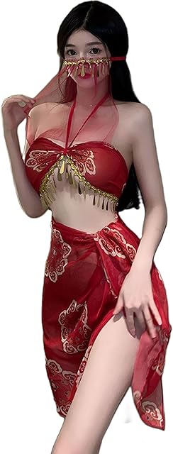 Women's Anime Cosplay Lingerie Classical Embroidered Hanfu Asian RolePlay Suit Cheongsam Dress Costumes