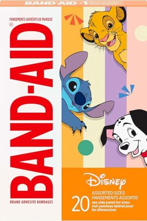 BAND-AID Brand Adhesive Children's Bandages for Minor Cuts & Scrapes, Wound Care Featuring Classic Disney Characters, Fun Bandages for Kids and Toddlers, Assorted Sizes, 20 ct