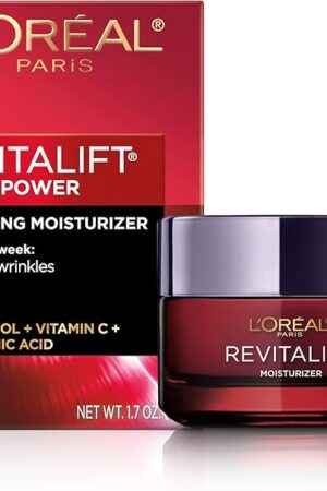 L'Oreal Paris Revitalift Triple Power Anti-Aging Face Moisturizer, Pro Retinol, Hyaluronic Acid & Vitamin C to Reduce Wrinkles, Firm & Brighten Skin, 17 Oz
