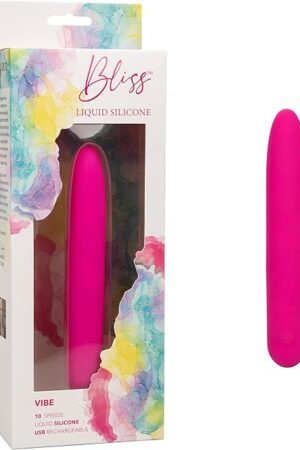 CalExotics Bliss? Liquid Silicone Vibe ? Rechargeable Travel Size Massager Sex Toy for Women - Pink