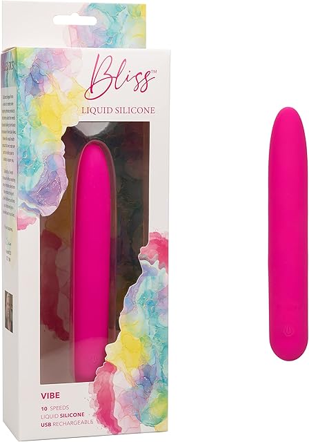 CalExotics Bliss? Liquid Silicone Vibe ? Rechargeable Travel Size Massager Sex Toy for Women - Pink