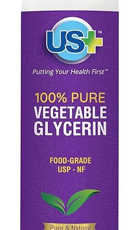 32oz 100% Pure Vegetable Glycerin - Pharmaceutical & Food Grade (USP) - All-Natural Moisturizer & Cleanser - For Skin, Hair, Soaps and More