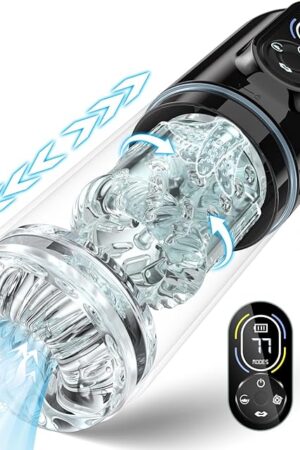 Automatic Male Masturbator Sex Toys for Men, Male Sex Toys Penis Pump with 7 Sucking & Vibrating & Thrusting & Rotating & Licking, Mens Sex Toy Adult Toys Blowjob Sex Machine Pocket Pussy Stroker