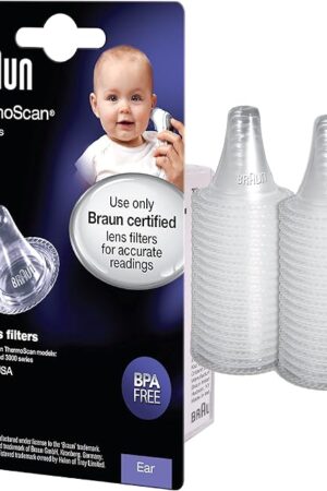 Braun ThermoScan Lens Filters for Ear Thermometer, Disposable Covers, Clear, 40 Count, FSA and HSA Eligible