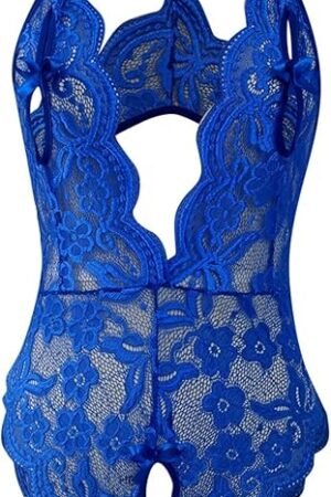 Women Sexy Lingerie V Neck Lace Underwear Backless Strap Bodysuit Sultry Tight Fit Seductive Apparel