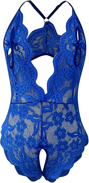 Women Sexy Lingerie V Neck Lace Underwear Backless Strap Bodysuit Sultry Tight Fit Seductive Apparel