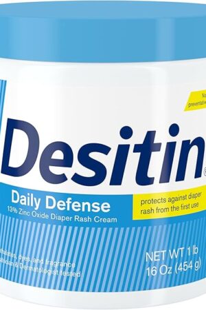 Desitin Daily Defense Baby Diaper Rash Cream with 13% Zinc Oxide, Barrier Cream to Treat, Relieve & Prevent Diaper Rash, Hypoallergenic, Dye-, Phthalate- & Paraben-Free, 16 oz
