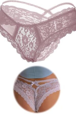 Lace Thongs for Women Sexy Lace Panties Plus Size Cheeky Underwear Low Waist Thong Ladies Underpants