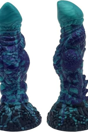 8.7 Inch Huge Realistic Dildo Luminous Octopus Tentacle Thick Monster Dildo,Monster Dragon Dildo FantasySilicone Anal Plug Dragon Dildo with Suction Cup FantasyAnal Play (Green)