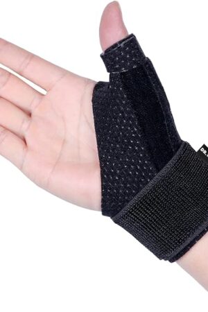DrWelland Reversible Thumb & Wrist Stabilizer splint for BlackBerry Thumb, Trigger Finger, Pain Relief, Arthritis, Tendonitis, Sprained and Carpal Tunnel Supporting, Lightweight and Breathable S/M