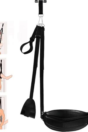 BDSM Sex Swing?Couple Sex Toys, Used for Door Sex Swings, Bondage and Sex Restraint, Adjustable Shoulder Strap with Plush Seat Cushion