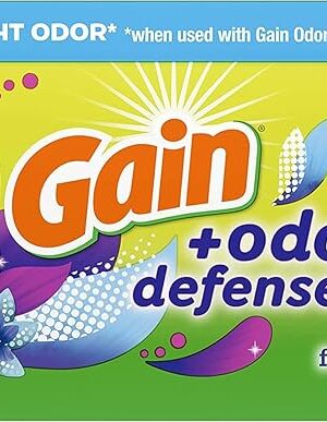 Gain + Odor Defense Dryer Sheets, Super Fresh Blast Scent Fabric Softener Sheets, 240 ct