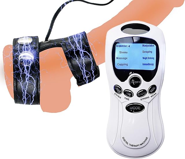 Electric Shock Cock Ring Sex Toys for Men Penis Ring Band Electro Power Unit Box Kit Adult Male Sex Toy for Longer Harder Stronger Couples Mens Male Adult Sex Toys Games