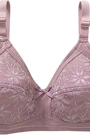 Women's Lace Wireless Bra Full Coverage Padded Bralette Plus Size Soft Stretchy Comfort Bra Sexy Everyday Lingerie