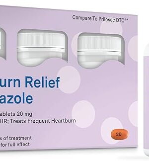 Curist Omeprazole 20mg Tablets - 42 Count Delayed-Release Tablets - Acid Reflux Medicine for Heartburn Relief