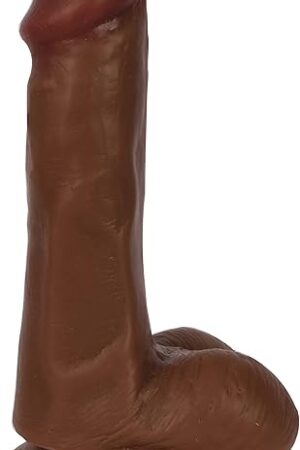 6 Inch Slim Dildo with Balls - Medium