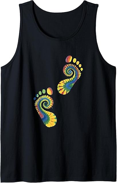 Foot Fetish Bare Feet Lover Tie Dye Vintage Beach Vibes Tank Top