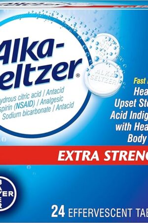 Alka-Seltzer-Extra Strength Tablets, Extra-Strength Antacid & Pain Relief, Original (24 Tablets)