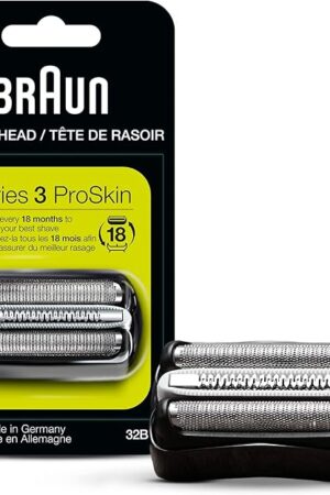 Braun Series 3 Pro Skin Electric Shaver Replacement Head - 32B - Compatible with Electric Razors 3000s, 3010s, 3040s, 3050cc, 3070cc, 3080s, 3090cc