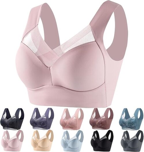 Zenchci Bra - Seamless Sexy Push Up Wireless Bra,Cool Ice Silk Mally Charm Bras for Older Women