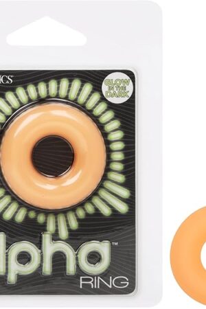 CalExotics Alpha Glow-in-The-Dark Liquid Silicone Prolong Medium Penis Ring for Men Pleaure - SE-1491-53-2