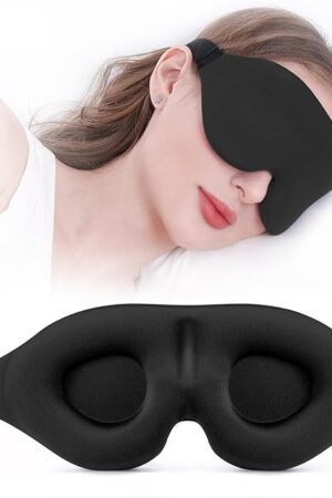 YIVIEW Sleep Mask for Side Sleeper, Complete Light Blocking 3D Sleeping Eye Mask, Soft Breathable Eye Cover for Women Men, Relaxing Zero Pressure Night Blindfold