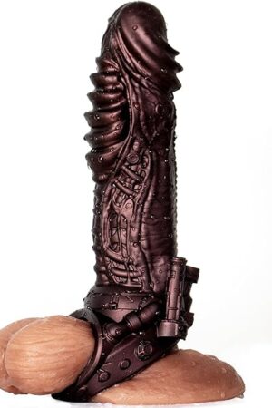 Adult Penis Sleeve Pennis Extender Cock Sleeve,Cyberpunk Pennis Extender Sex Toys - Pumps & Enlargers,Delay Ejaculation Penis Time Expand,Suitable for Sex Toys Intimate Play with Couples (T205-F)