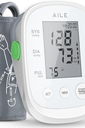 Blood Pressure Monitor, AILE Blood Pressure Machine Upper Arm Large Cuff(87"-165"), High Automatic Blood Pressure Monitors Cuff for Home Use, (BP) Manual Arm Blood Pressure Monitors, 2 * 99 Memory